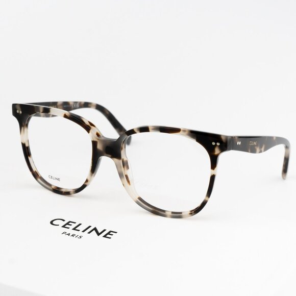 Celine CL5010IN 055 BRAND NEW Eyeglasses White Vintage Havana Square Women - Picture 1 of 13